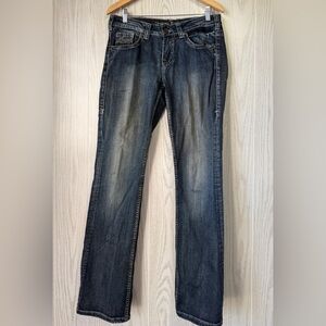 Cowgirl Tuff Co Dark Wash Bootcut Jeans Western Denim W29 L35
